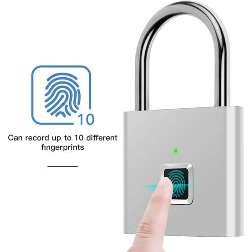 Smart Lock Security Door Padlocks Keyless USB ChargingDoor Lock Fingerprint Smart Padlock Quick Unlock Zinc alloy Metal App Lock