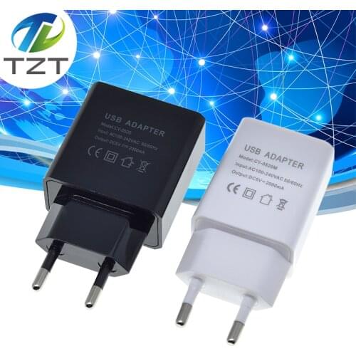 EU plug 5V 2A Single USB / Dual USB Universal Mobile Phone Chargers Travel Power Charger Adapter Plug Charger CY-0520