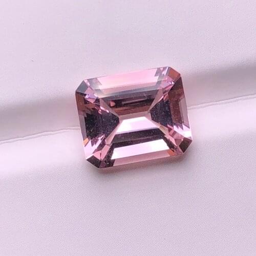 Octagon Shape 1 Carat 100% Natural Pink Morganite Gemstones for Wedding Ring Making