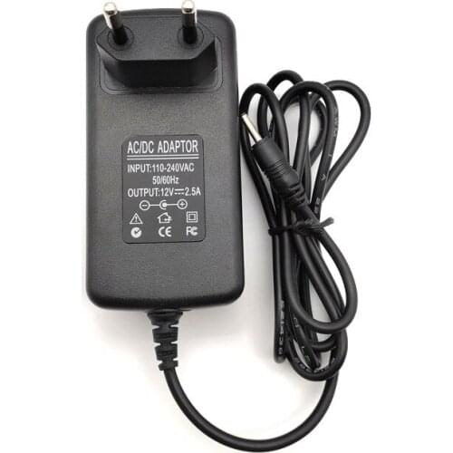 Dolmobile 12V 2.5A 30W EU US UK Plug Tablet Battery Charger Switch Power Supply Adapter High quality 2.5x0.7mm 2.5*0.7mm 50pcs