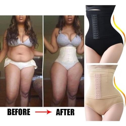 Womens Mid Section Control Body Shaper Hi-Waist Shapewear Hold In The Tummy Control Panties Shaping Waist Trainer