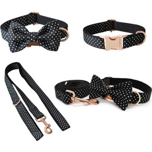 Zzkdot 02 The Black Wave Point Laser Engraved Retailing Self-Design Personalized Nameplate Dog ID Collars Handmade