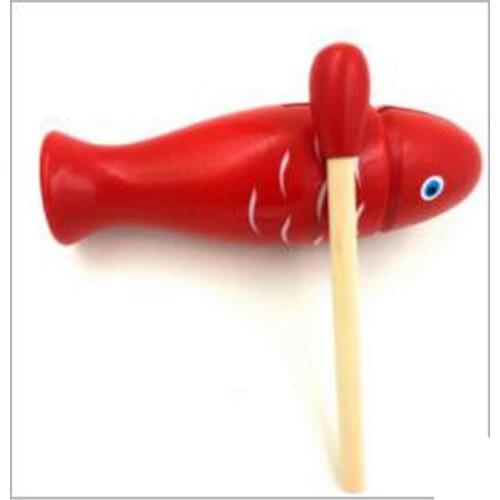 Freeship 15cm 1PK toddler wooden musical instrument toy temple block for kids noise maker percussion music early education rythm