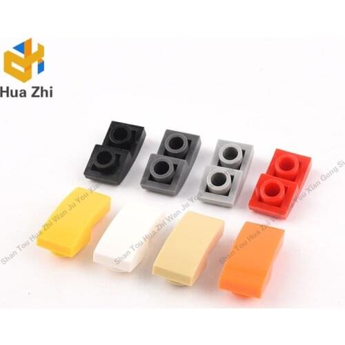 Building Blocks Parts 24201 10PCS Slope Curved 2 x 1 Inverted LEGOING MOCS Education