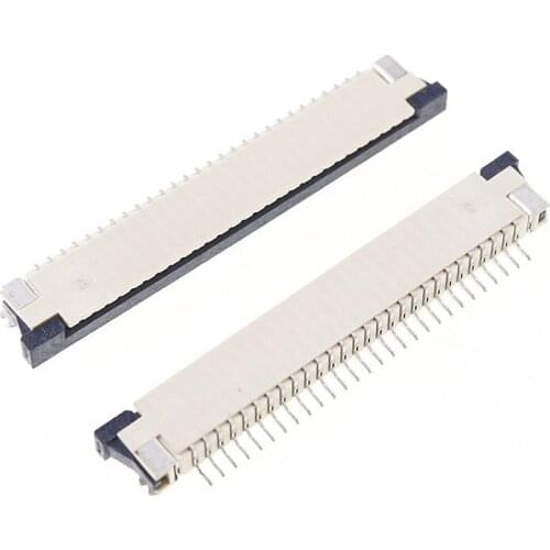 10pcs 30 Pin 1.0mm 0.039" Pitch FFC/FPC Connector Right Angle SMT / SMD ZIF Top Contact Style Receptacle 30 Circuits Lead-Free