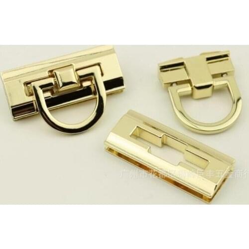 10 PCS/lot) Wholesale handbag hardware accessories New handbags high-grade plating rectangular plug lock accessories