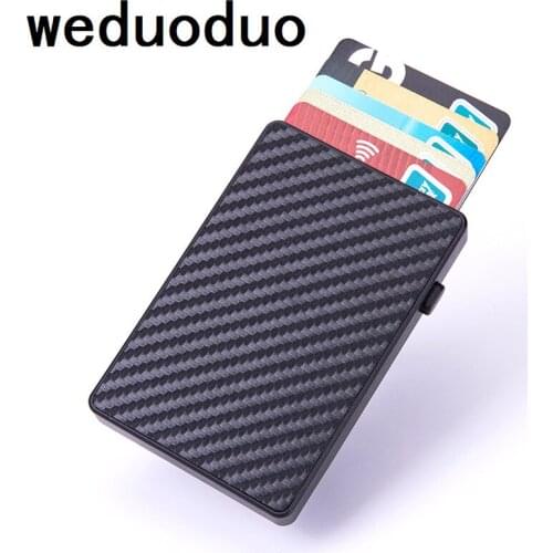 2020 New Anti-theft Smart Wallet RFID Credit Card Holder Thin ID Card Case Unisex Automatically Solid Metal Card Wallet