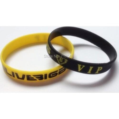 300pcs ALIVE BigBang wristband silicone bracelets rubber cuff wrist bands bangle free shipping by FEDEX