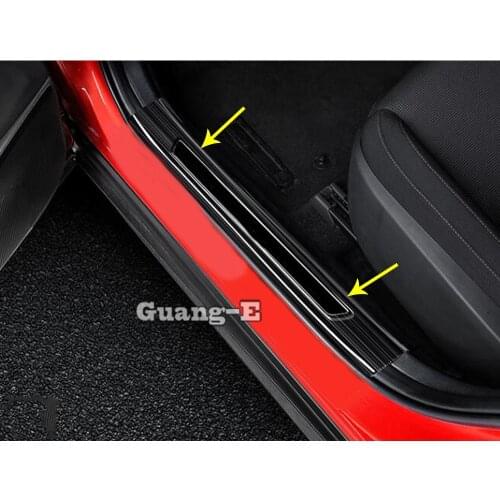 For Mazda CX-30 CX30 2020 2021 Car Styling Stainless Steel Pedal Door Sill Scuff Plate Inner Built Threshold Bumper 4pcs