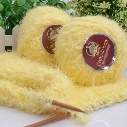 50g/PC Blended Soft Camel Hair Yarn Silk Cotton Yarn Wool Cashmere Yarn Diy Hand Knitting Crochet Wool Thread Crochet Yarn