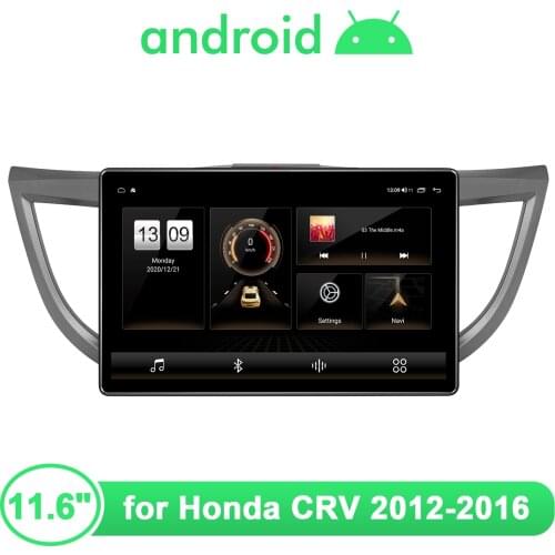 Aftermarket 11.6 Inch Android Head Unit Car Stereo Radio Multimeida For Honda CRV CR-V 2016 2012 Support Android Auto CarPlay 4G