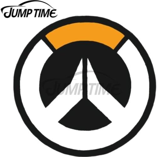 JumpTime 13 x 13cm For Overwatch Logo Fashion Decal Bumper Car Stickers Car Door Protector Personality Occlusion Scratch Decor