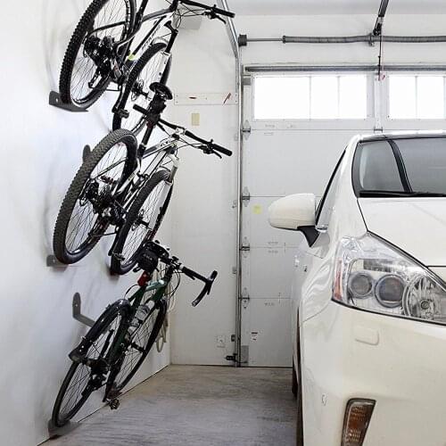 Black Bike Bicycle Rack Cycling Pedal Padlocks Holder Tire Wall Mount Bike Wall Support Storage Hanger Stand Bicycle Accessory