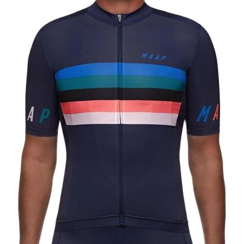 MAAP Summer Cycling Jersey Top Bicycle Clothing Quick Drying Men Short Sleeve Shirt Breathable Mountain Bike Jersey