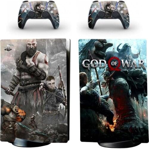 God of War PS5 Digital Edition Skin Sticker Decal Cover for PlayStation 5 Console and Controllers PS5 Skin Sticker Vinyl