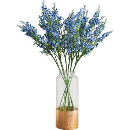 Simulation Flower Multifunctional 3 Heads Faux Silk Flower Household Realistic Artificial Mint Flowers for Wedding