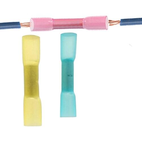 Red yellow blue Heat shrinkable tube terminal connector for cable Waterproof middle tube Fusible terminal Sealed wire connector