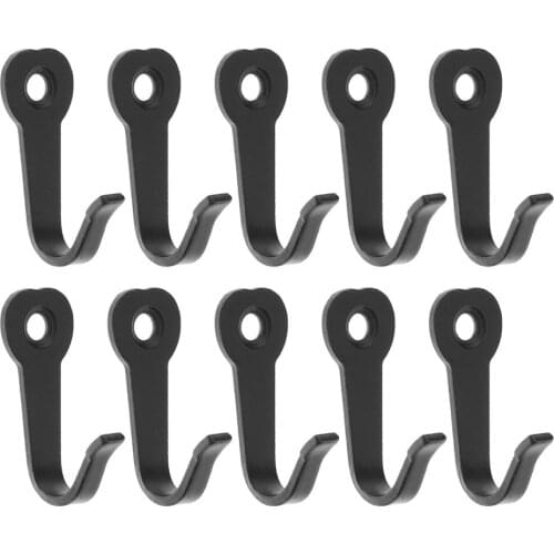 10Pcs/lot Key Hooks Hangers Black Wall Mounted Hooks Rustic Key Coat Bag Hat Hanger Rustic Clothes Hooks Wall Hanging Hooks