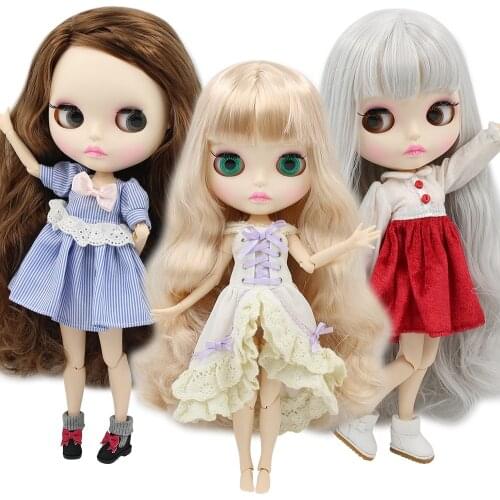 ICY DBS blyth doll 1/6 joint body white skin toy customized doll 30cm bjd naked doll random eyes colors