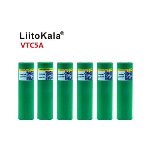 Liitokala 3.7V 2600mAh VTC5A rechargeable Li-ion battery 18650 Akku US18650VTC5A 35A Toys flashlight