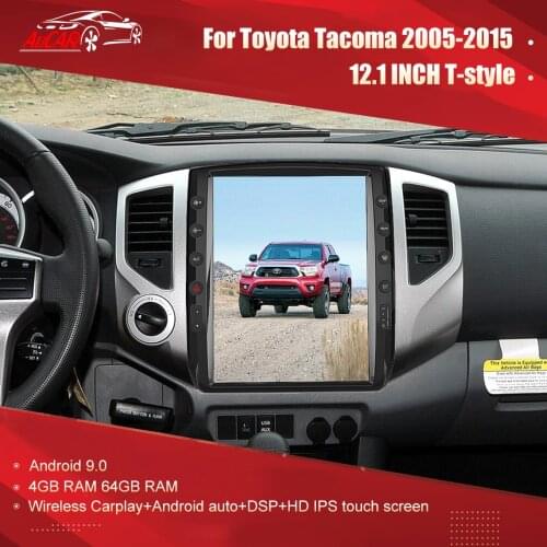 For Toyota Tacoma 2005-2015 Android Radio Head unit multimedia Car GPS Navigation Stereo Android 9.0 4+64GB T-Style 12.1'' HD