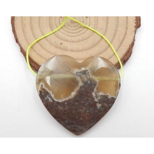 Agate fashion pendant Cabochon bead,Semi-precious stones, Jewelry accessories, birthday gift,29x30x7mm9.9g