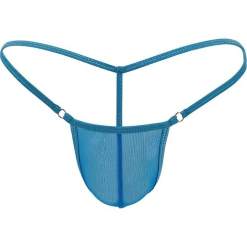 Mens Sexy Thongs Cock Penis Pouch G-Strings Cotton Transparent Micro Swimwear Bikini Panties Gay Underwear Lingerie Jockstraps