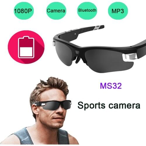 Brand New HD 1080P Smart Glasses Camera Action Outdoor Sports Microcam Bluetooth Sports Mini Camcorder Sunglasses