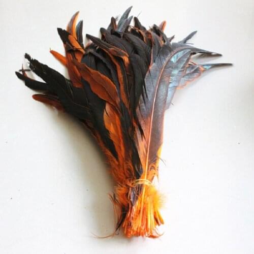 Wholesale 500PCS orange Rooster Tail Feathers 30-35 cm / 12-14 inches