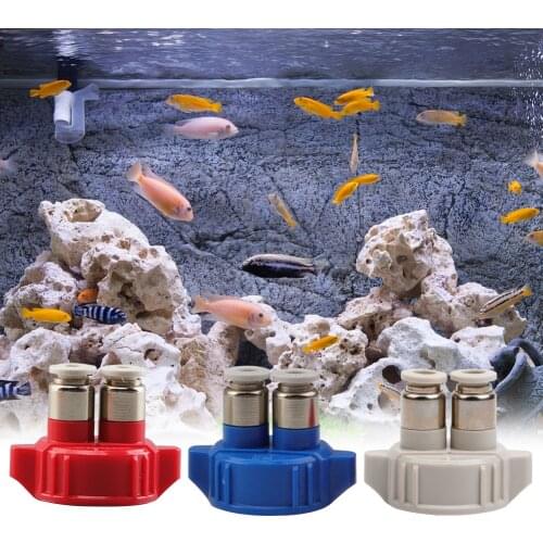 DIY Aquarium CO2 System Generator Quick Interface Fish Tank Double Connector Reactor Carbon Dioxide Valves Guage Bottle Cap Air