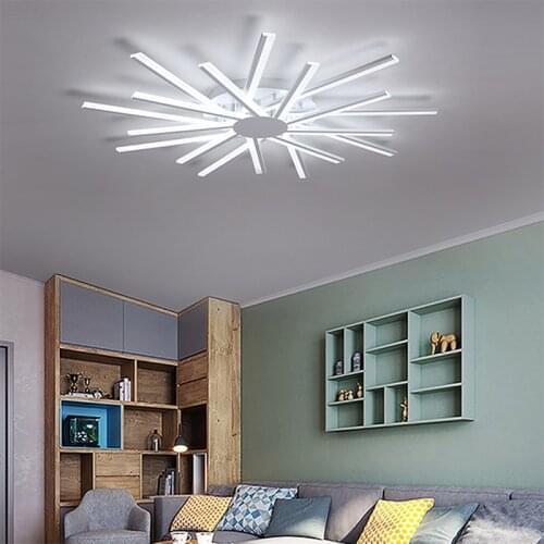 Modern White LED Chandelier for Living Room Bedroom Home Branch Acrylic Ceiling Lamp with Control Indoor Decoration Fixtures