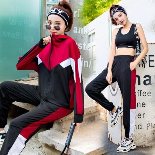 Sport Suit Lady Fitness Clothes Womens New Yoga Cloth Loose And Thin Large Quick Drying Sets Running Pants Fashion Four Pieces
