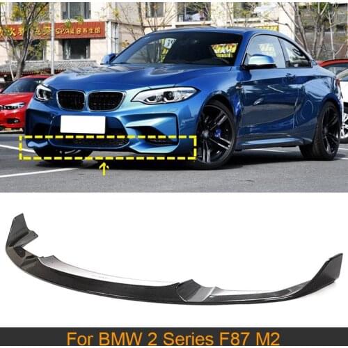 Carbon Fiber Front Bumper Lip Spoiler For BMW F87 M2 2016 - 2018 Car Front Bumper Lip Spoiler Splitters Not for M2C Competition