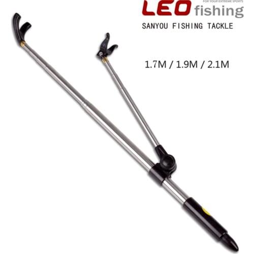 Stainless steel1.7/1.9/ 2.1m telescopic fishing chair bracket fishing platform bracket fishing box dedicated positioning rod rac