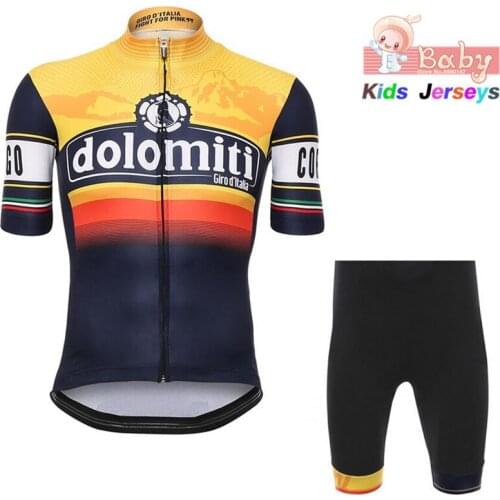 Tour De Italy D'ITALIA Boys Cycling Jersey Set Kids Short Sleeve Cycling Shirt Bike Bicycle Clothes Ropa Ciclismo Sport Wear