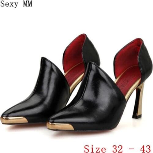 High Heels D'Orsay Ladies High Heel Shoes Women Pumps Stiletto Woman Party Wedding Shoes Kitten Heels Small Plus Size 32 - 43