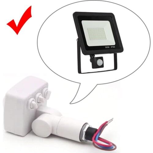 Ultrathin LED Flood Light PIR Motion Sensor Detector Waterproof Outdoor 5 LED Motion Sensor Adjustable