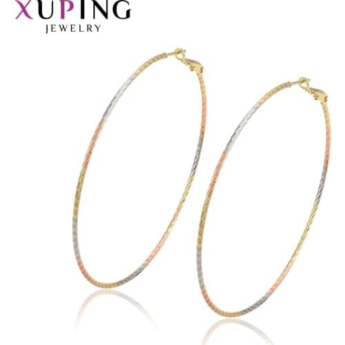Xuping New Arrival Multicolor Temperament Fashion Hoop Earrings for Women Thanksgiving Gifts Jewelry 97516