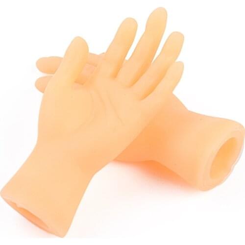 Funny Palm Shaped Mini Hands Creative Finger Cots Small Hand Tease Kitten Cats Massager Grooming Gloves Pet Supplies