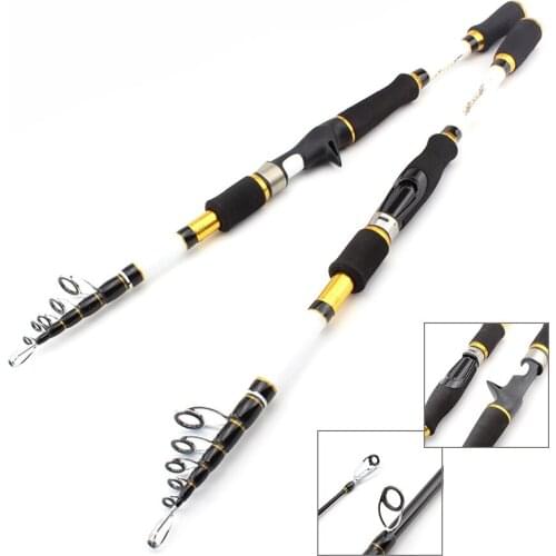 1.8M 2.1M 2.4M 2.7M carbon lure rod Spinning Casting Fishing rod Travel telescopic fishing Tackle Lure Weight 7-28g M power