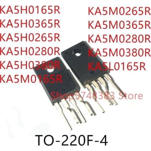 10PCS KA5H0165R KA5H0365R KA5H0265R KA5H0280R KA5H0380R KA5M0165R KA5M0265R KA5M0365R KA5M0280R KA5M0380R KA5L0165R TO-220F-4
