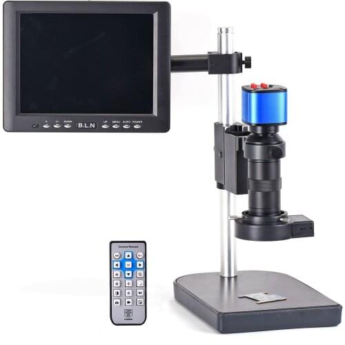 16MP 1080P HDMI USB Video Microscope Camera with C-mount Lens 40 LED Light 8' inch LCD Monitor for PCB Repair