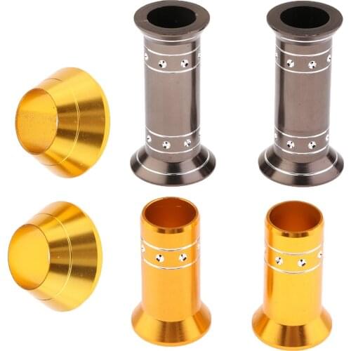 2PCS Fishing Reel Seat Caps Metal End Protector Reel Seats Components Fishing Rod Repair Set