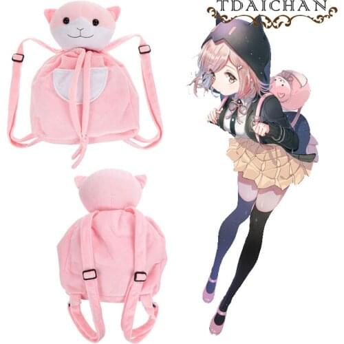 Anime Danganronpa Nanami ChiaKi Kawaii Pink Bag for School Girls Cosplay Cat Bag Dangan Ronpa Cosplay Accessory Costume Props