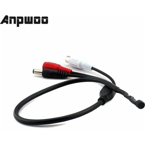 ANPWOO Low Noise CCTV Microphone Camera mouthpiece Audio Pick Up Sound Monitor Mic Device