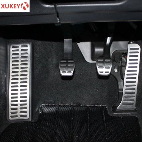 Car AT Clutch Fuel Brake Foot Rest Pedals Pads Cover Kit For Skoda Octavia Yeti For Seat Altea For VW Jetta Golf Tiguan Touran