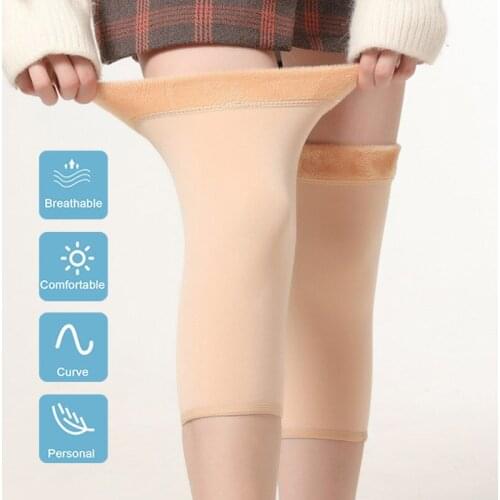 Velvet Padded Knee Protector Warm and Cold Resistant elastic knee protectors