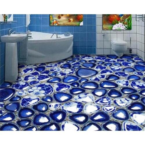 Beibehang papel de parede Classic fashion wallpaper pebble bathroom tiles floor tiles 3d flooring wallpaper for walls 3 d