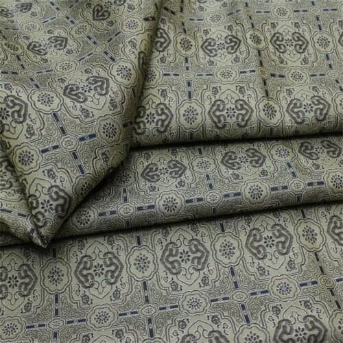 C1077 Grey Chinese Silk Jacquard Brocade Fabric For Chinoiserie Clothing Sofa Decoration Cloth Curtain Pillow Case Fabrics