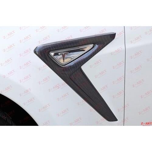 Z-ART full carbon fiber indicate frame for Tesla Model S 2013-2016 free shipping carbon fiber fender trim for Tesla Model S